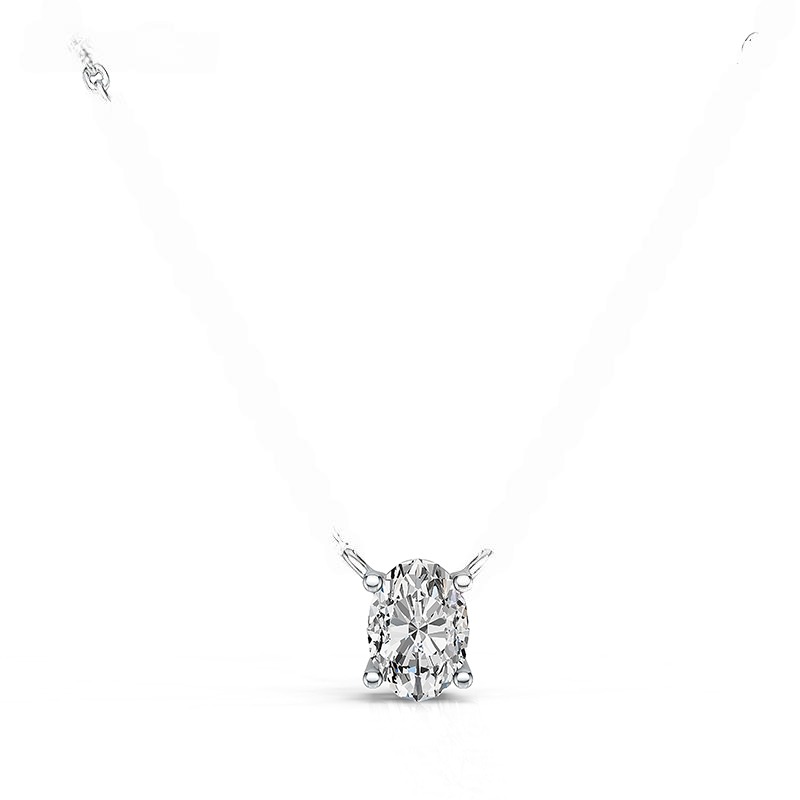 10K White выращенный бриллиант колье 0.52ct