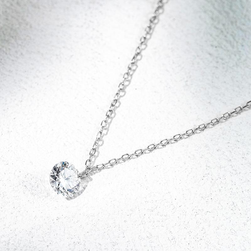 10K White выращенный бриллиант колье 0.532ct AuDP1006382-1