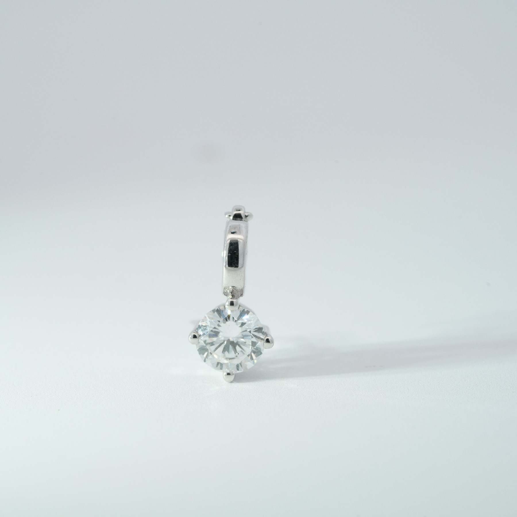 10K белое золото выращенный бриллиант подвеска 0.348ct AuDP1006592-1