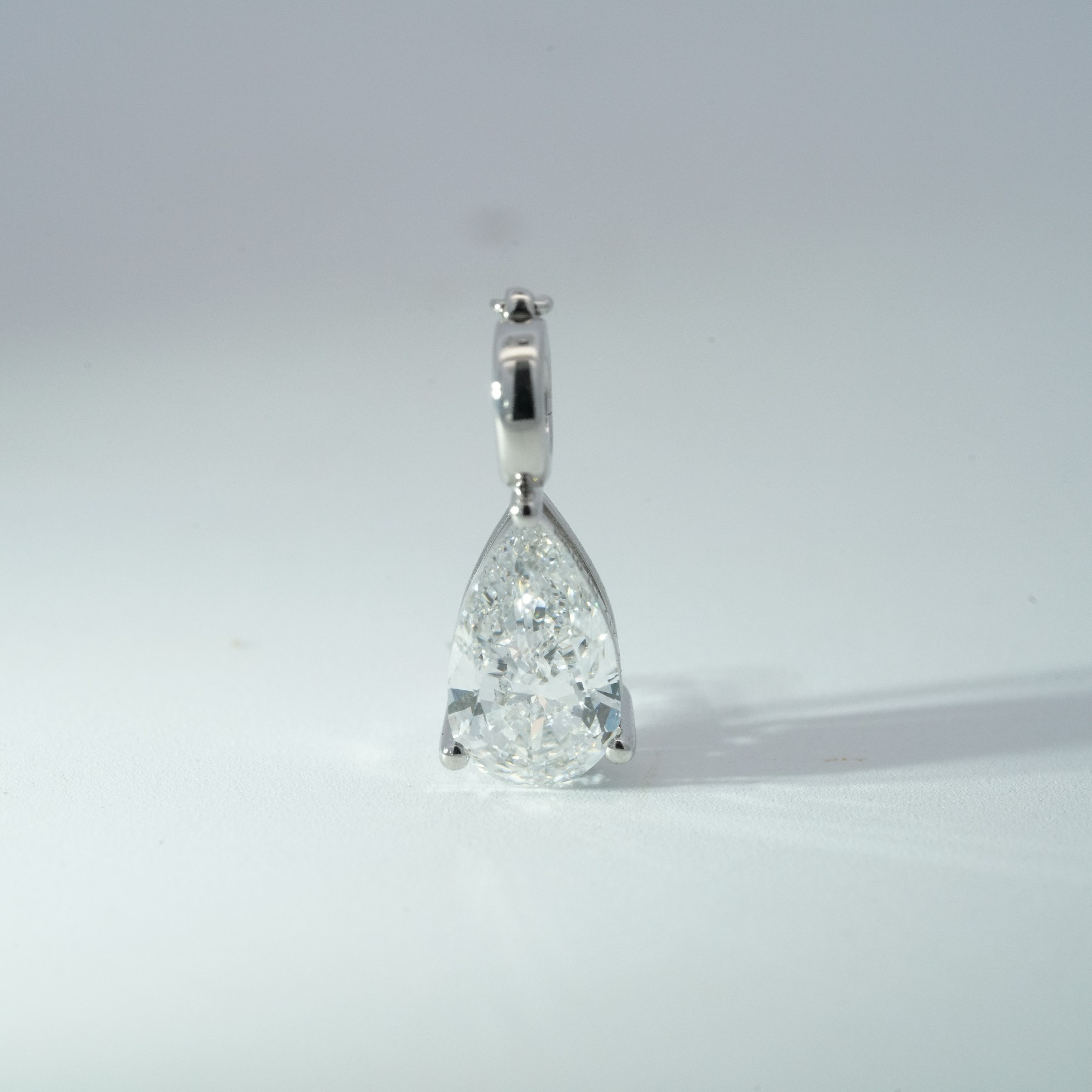10K белое золото выращенный бриллиант подвеска 1.07ct AuDP1033291-1