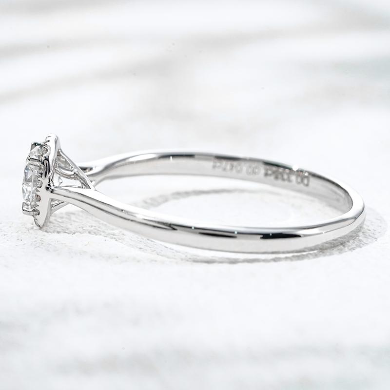 18K белое золото выращенный бриллиант кольцо 0.385ct, фото 8