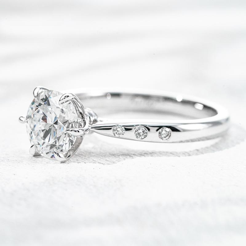 18K белое золото выращенный бриллиант кольцо 1.65ct, фото 2