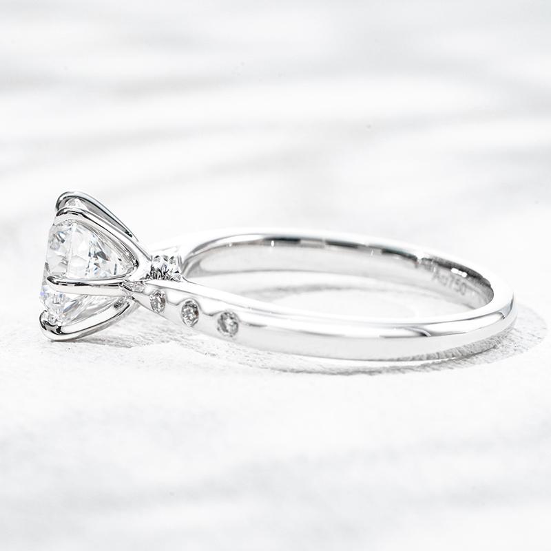 18K белое золото выращенный бриллиант кольцо 1.65ct, фото 3
