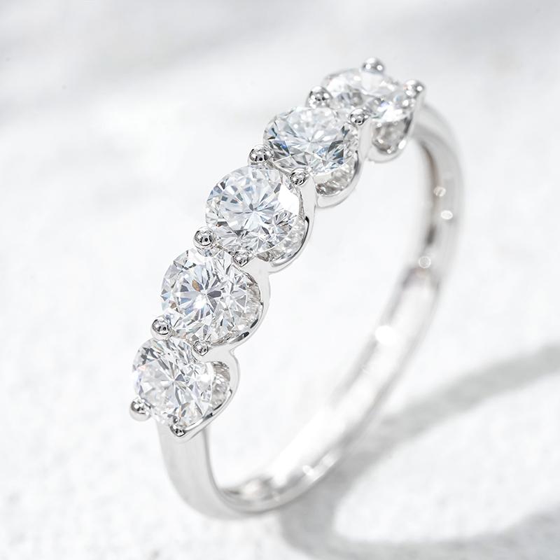 18K белое золото выращенный бриллиант кольцо 1.417ct AuDR1006275-2