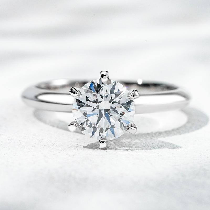 18K белое золото выращенный бриллиант кольцо 1.5ct AuDR1006413-2