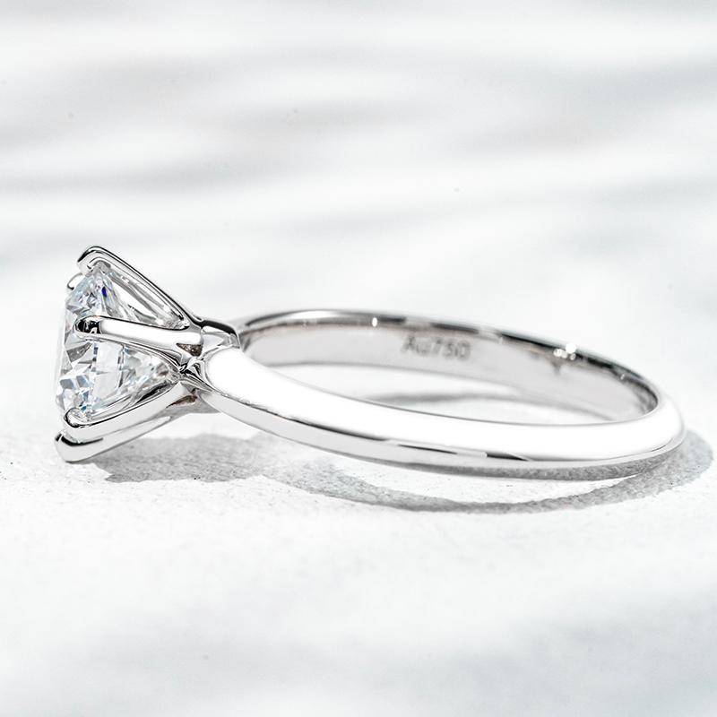 18K белое золото выращенный бриллиант кольцо 1.5ct, фото 4
