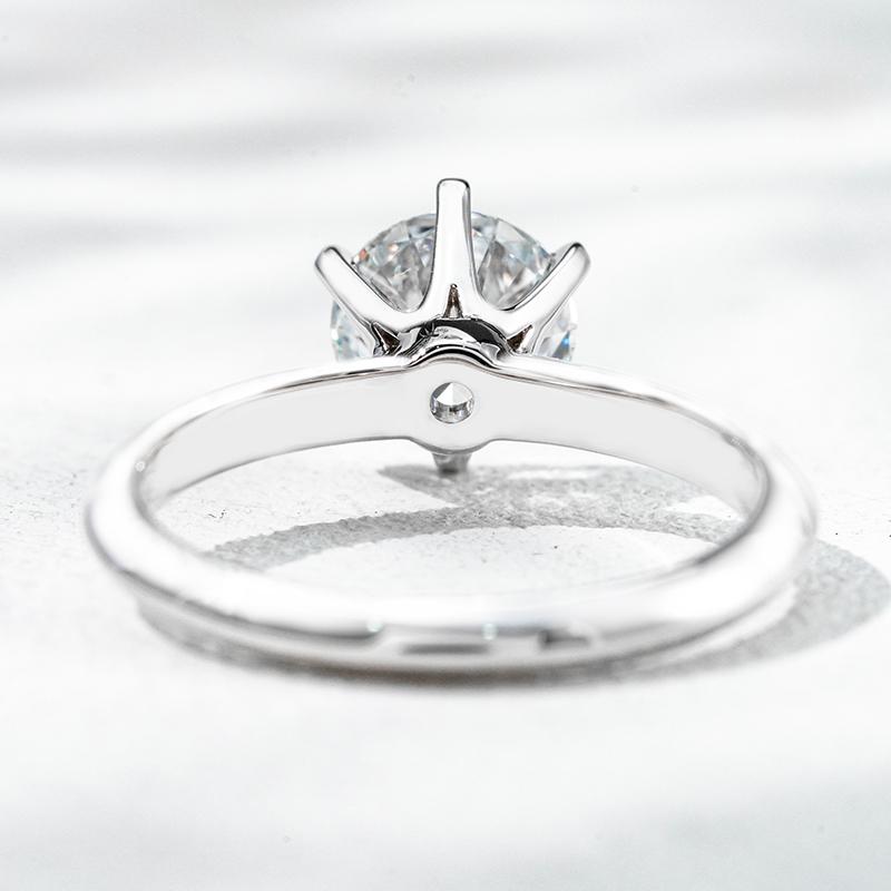 18K белое золото выращенный бриллиант кольцо 1.5ct, фото 5