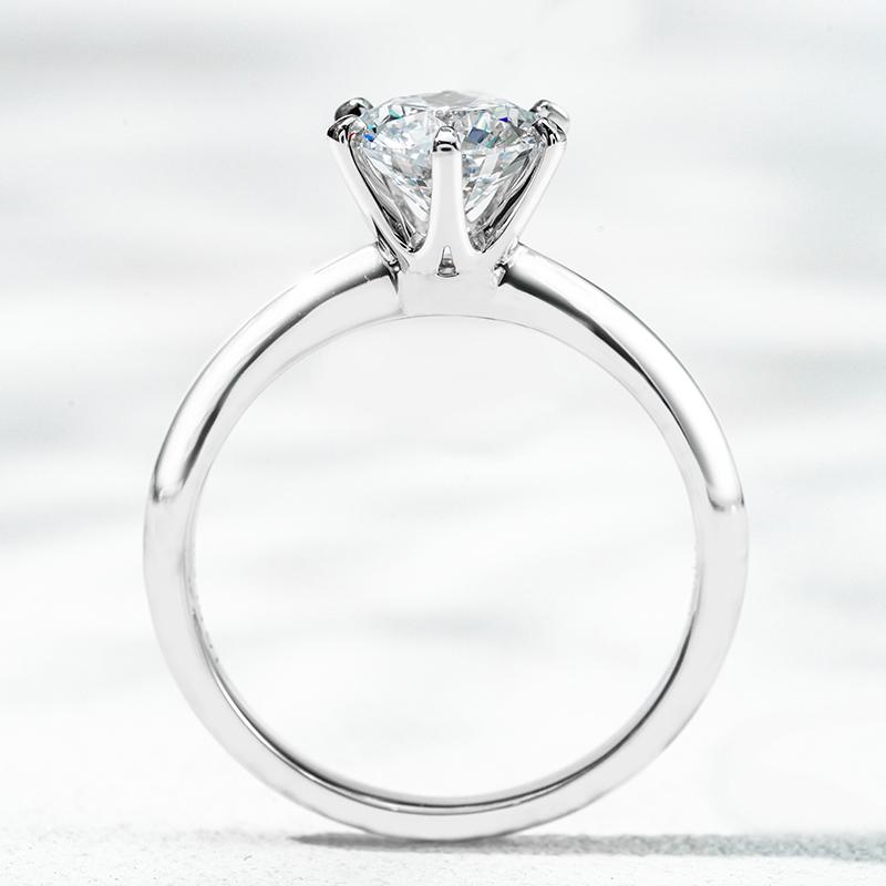 18K белое золото выращенный бриллиант кольцо 1.5ct, фото 6