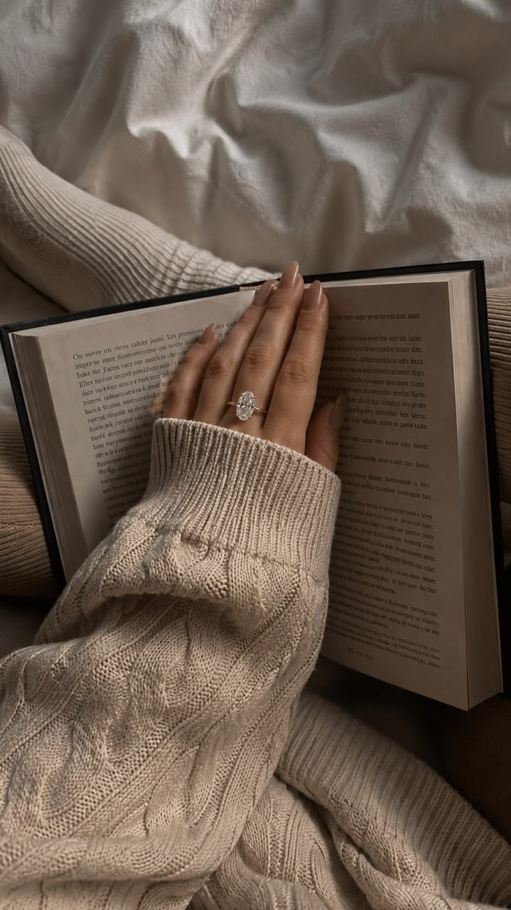 14K желтое золото выращенный бриллиант кольцо 3.113ct AuDR1032928-3