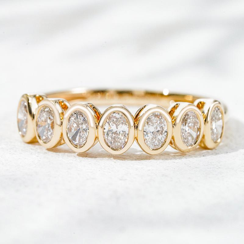 10K желтое золото выращенный бриллиант кольцо 0.644ct AuDR1033318-1