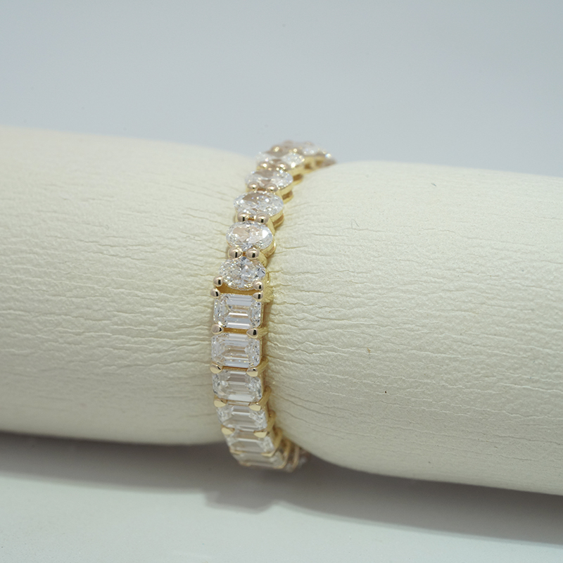 10K желтое золото выращенный бриллиант кольцо 1.912ct AuDR1033364-16
