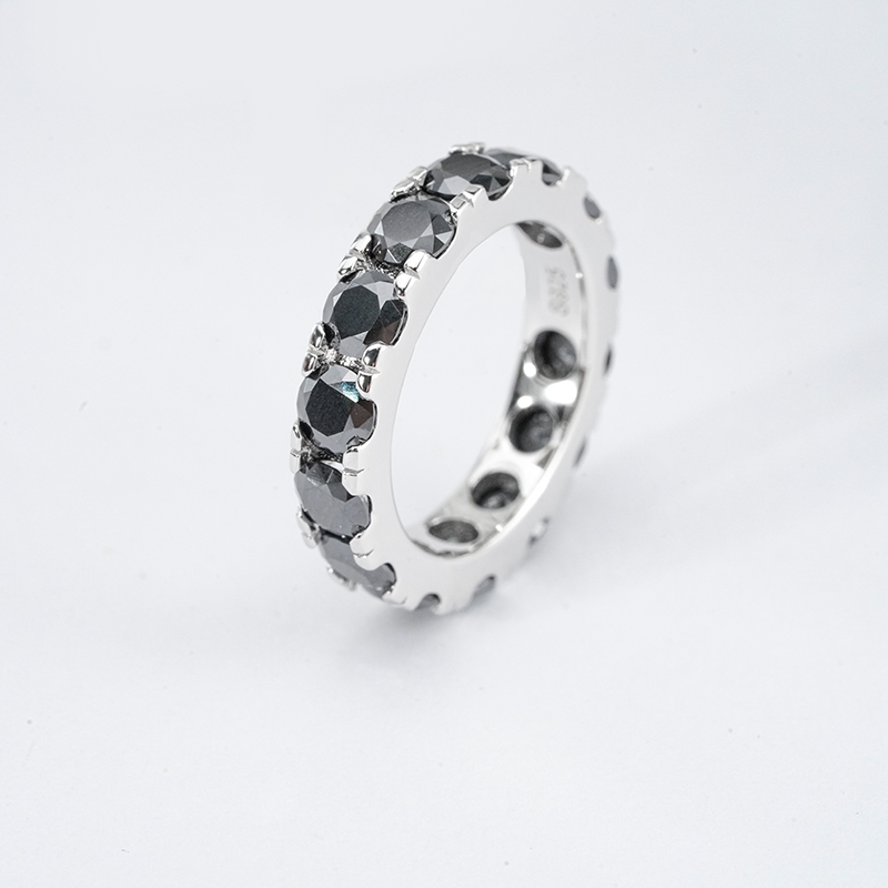 925 серебро 925 муассанит кольцо-Day-Night Serendipity R3-0126-Black