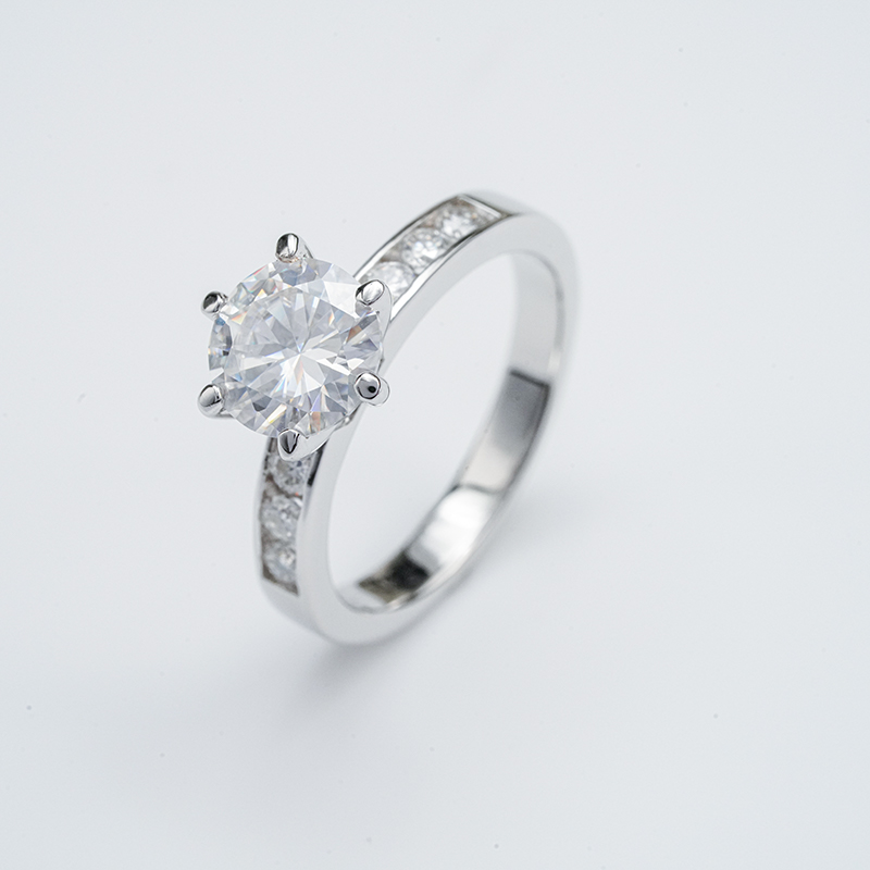 925 серебро 925 муассанит кольцо-Moonlit Invitation R3-0129