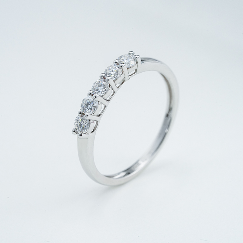 925 серебро 925 муассанит кольцо-Quintet of Diamonds R3-0171