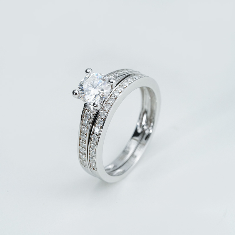 925 серебро 925 муассанит кольцо-Simplicity and Elegant R3-0175