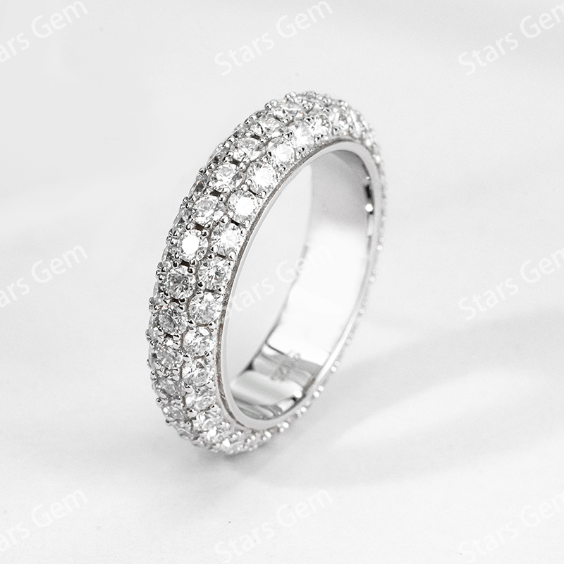 925 серебро 925 муассанит кольцо-Starlight R3-0189B