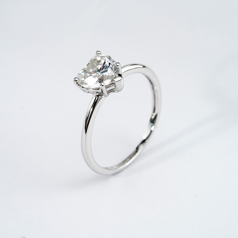 925 серебро 925 муассанит кольцо-Pure Heart R3-0193