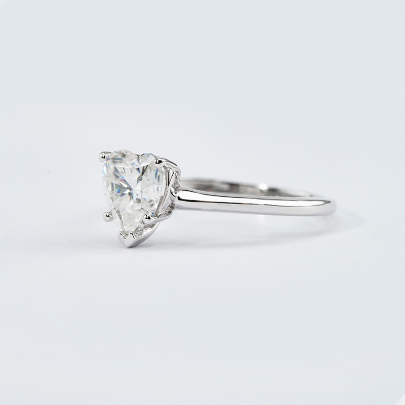 925 серебро 925 муассанит кольцо-Pure Heart, фото 3