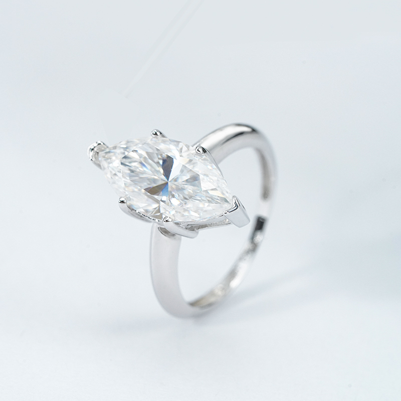 925 серебро 925 муассанит кольцо-Marquise Petite кольцо R3-0221