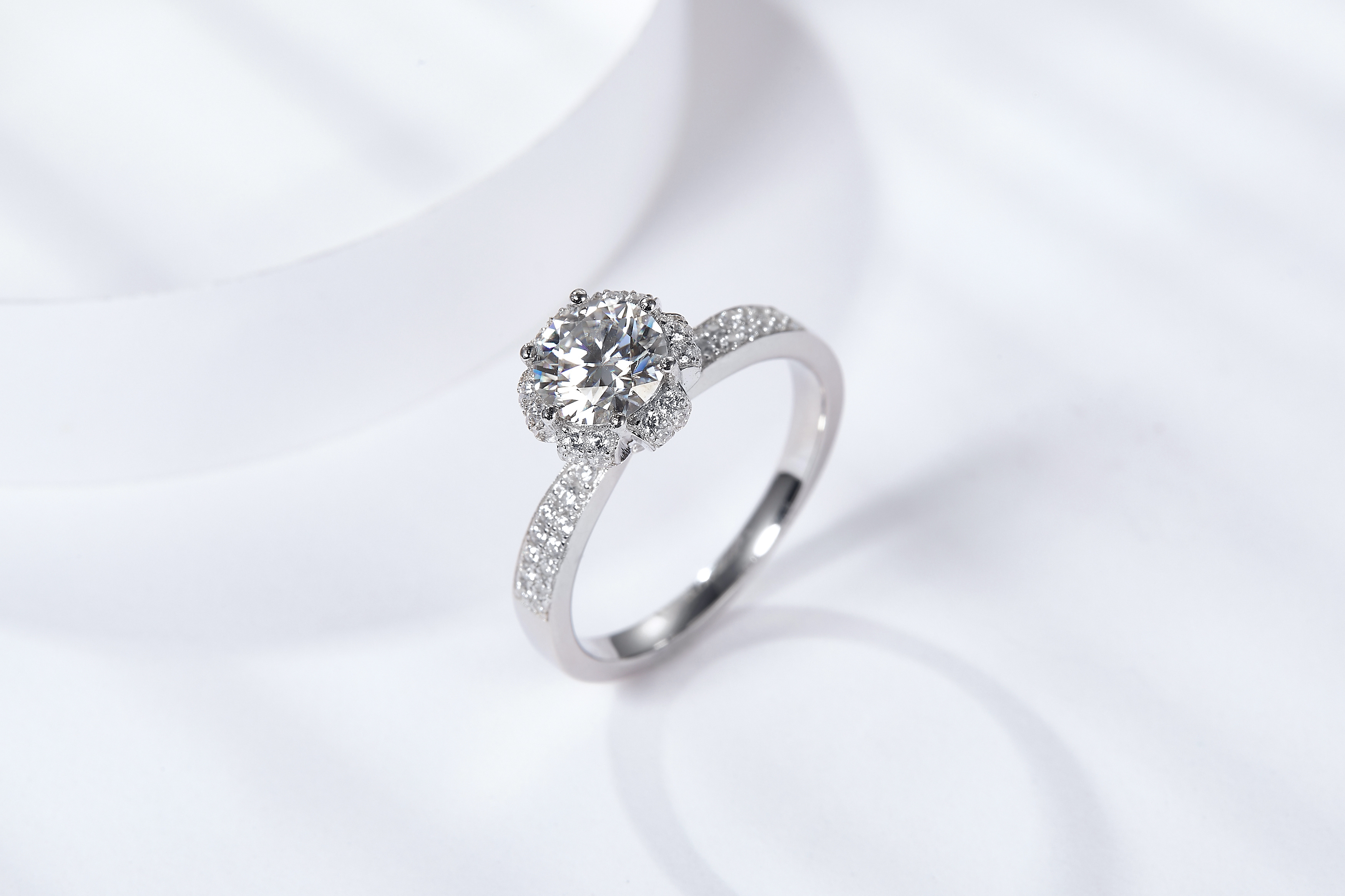 925 серебро 925 муассанит кольцо-1.0ct Starlight Wishing Pool, фото 3