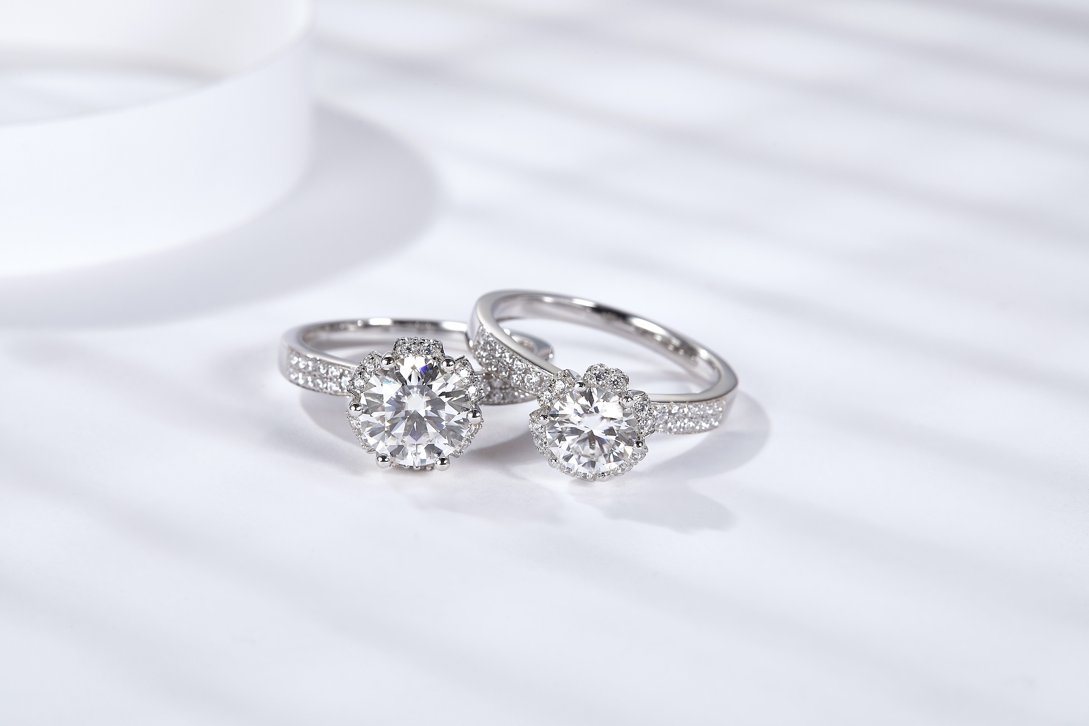 925 серебро 925 муассанит кольцо-1.0ct Starlight Wishing Pool, фото 6