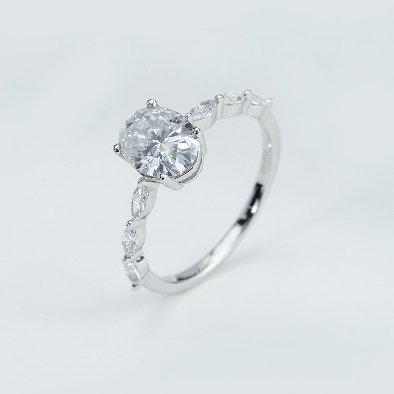 925 серебро 925 муассанит кольцо-2.0ct Charming кольцо RM1047