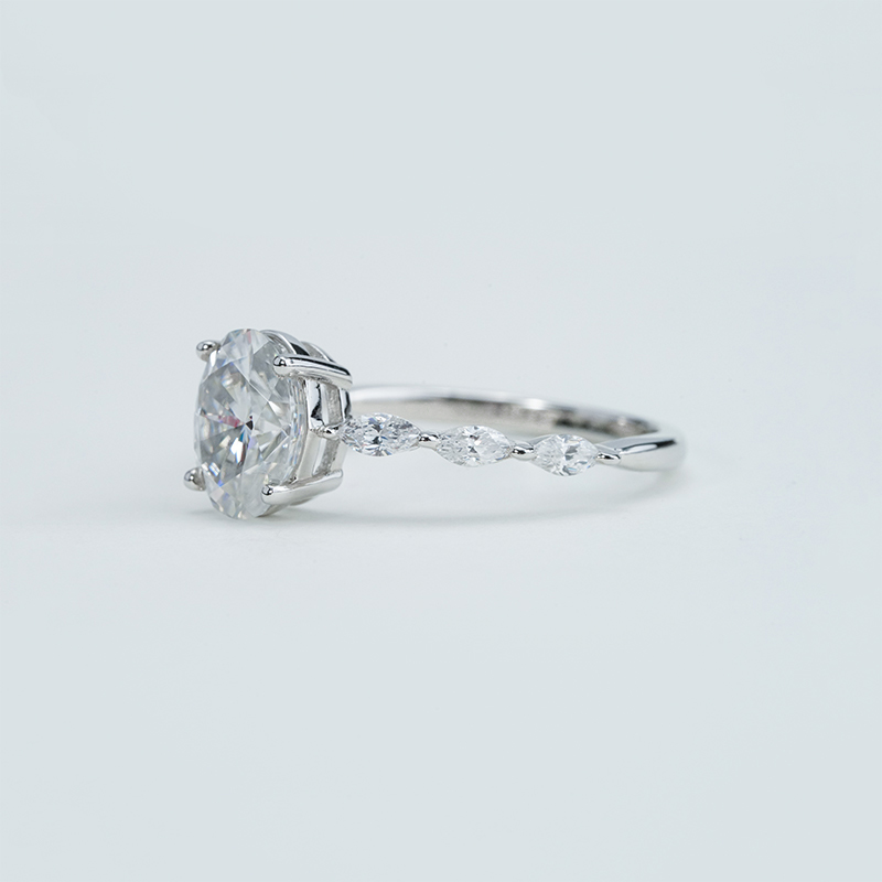 925 серебро 925 муассанит кольцо-2.0ct Charming кольцо RM1047-MO
