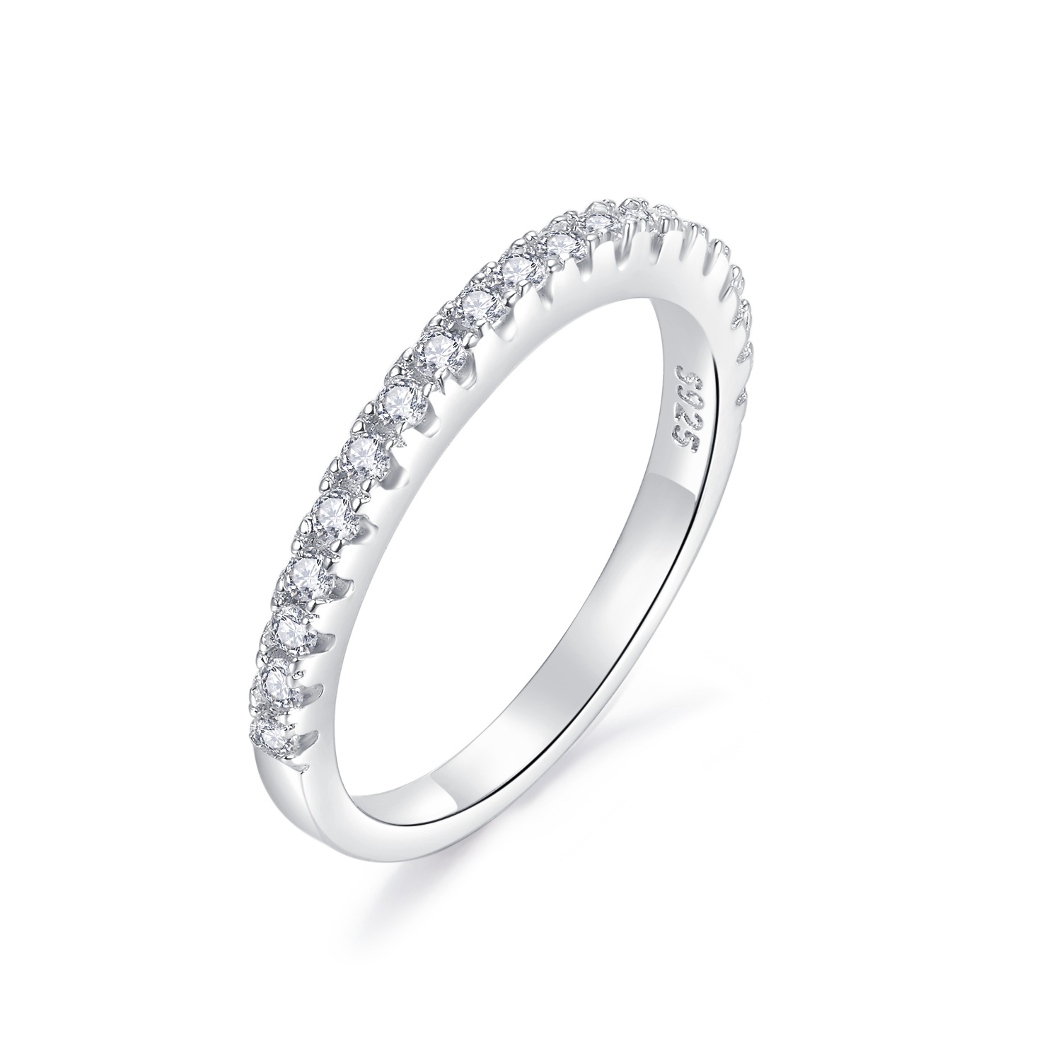 925 серебро 925 муассанит кольцо-Simplicity Chain RM3001O