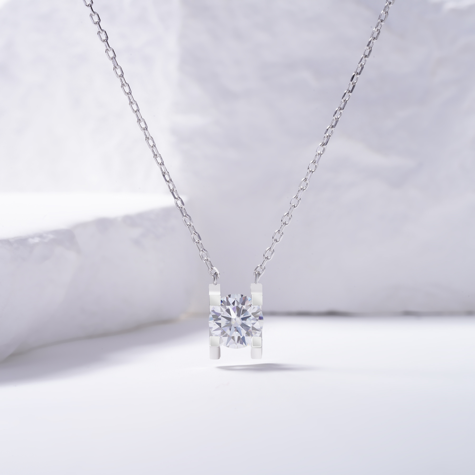 925 серебро 925 муассанит подвеска колье-1.5ct Simple Bull Head SMP059