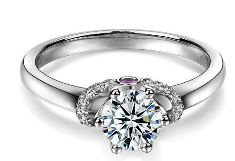 925 серебро 925 муассанит Adjustable Women's кольцо-1.0ct Luxe Companion SMR479A
